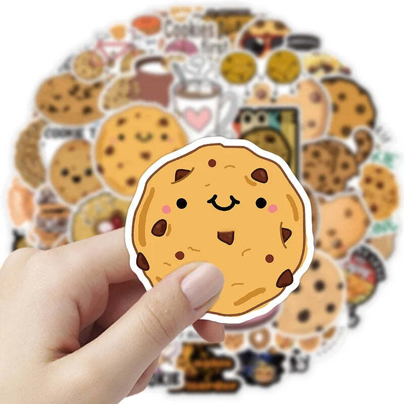51Pcs Cute Bread Cookies Kawaii Stickers Set Scrapbooking Stickers For Journal P