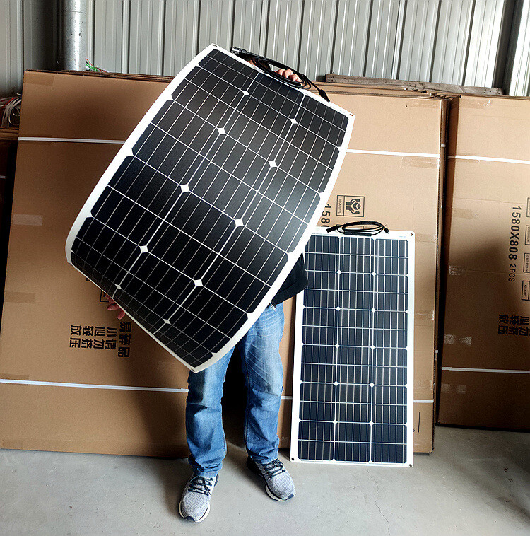 200W 18V Flexible Mono Solar Panel for RV Camping Home Off-Grid Power