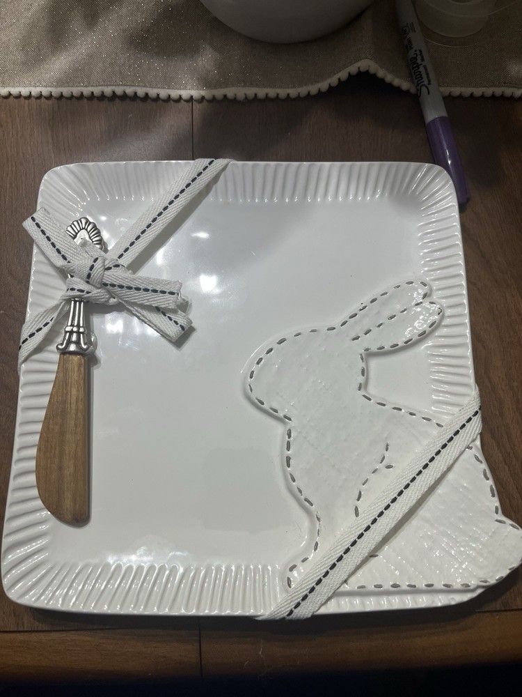 Mudpie Bunny Shaped Cheese Board for Easter Charcuterie  