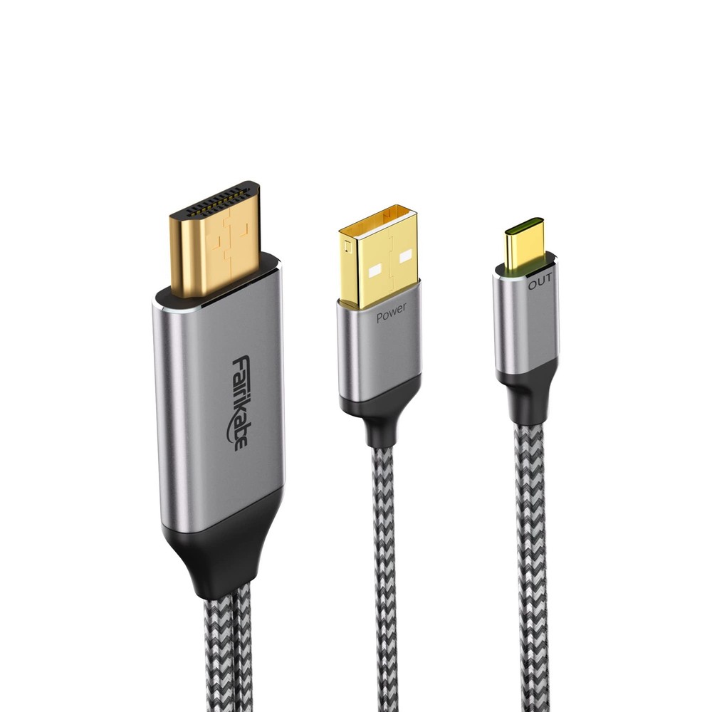 HDMI to USB C Adapter Cable 6.6FT 4K 60Hz for HDMI Source to Type C Input