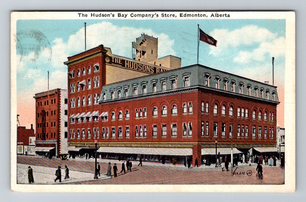 Canada- Edmonton Alberta Hudson Bay Company Store Old PC Vintage c1936 Postcard