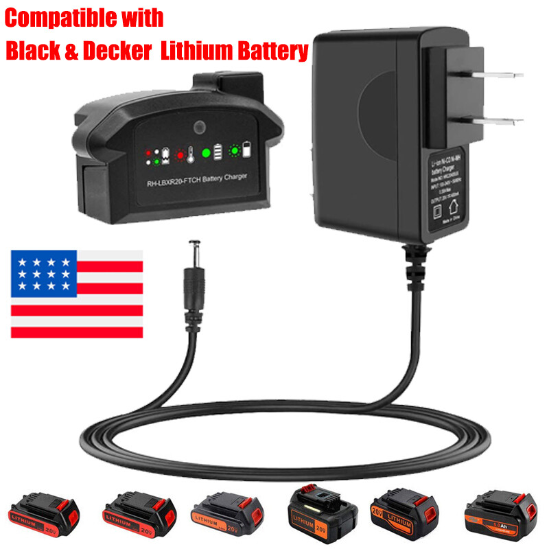 Black & Decker 20V LBXR20 Lithium Battery Charger LCS1620 for US Models  