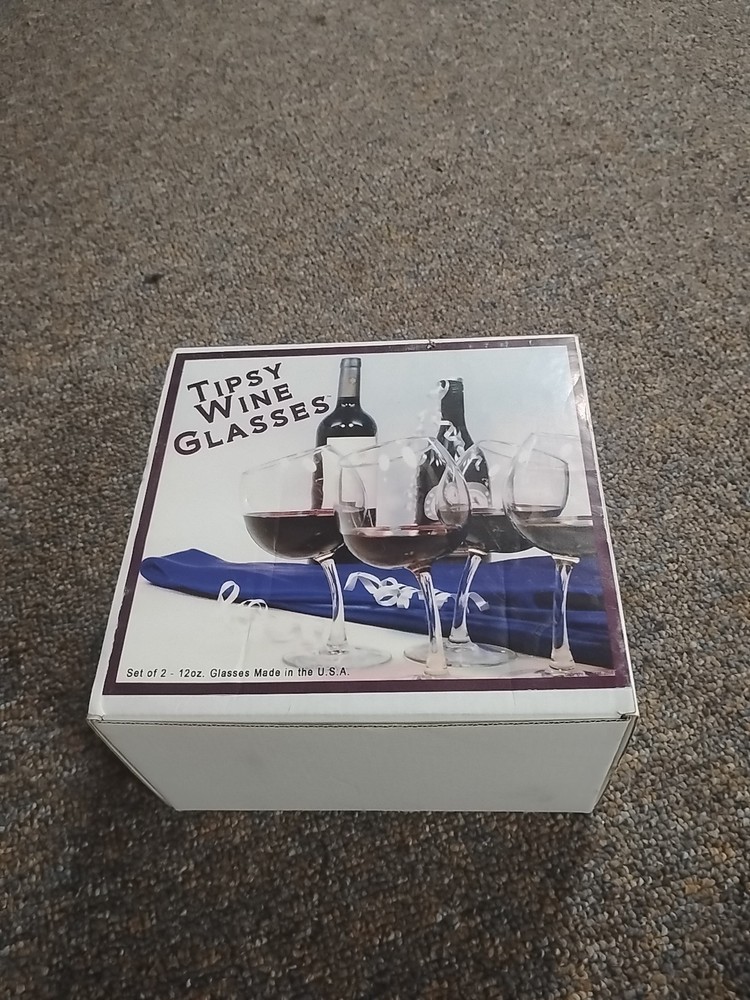 Brand new Funny Tipsy Wine Glasses for great gift