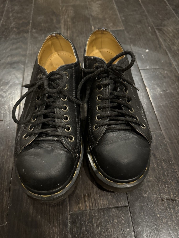 Dr. Martens-8019/34 Mens US 6 UK 5 Black Leather Oxford Shoe Made in England VTG