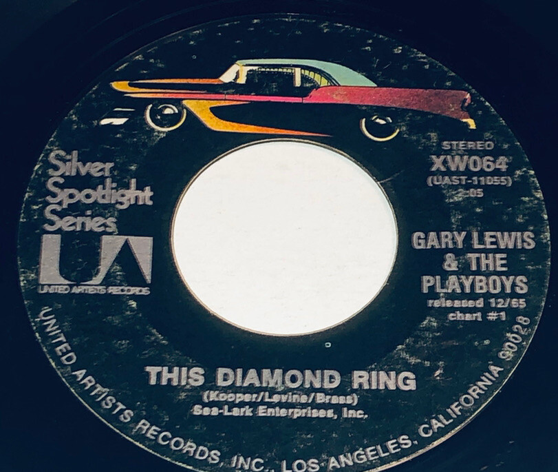 Gary Lewis & The Playboys This Diamond Ring & My Hearts Symphony 45 Rpm 231M22