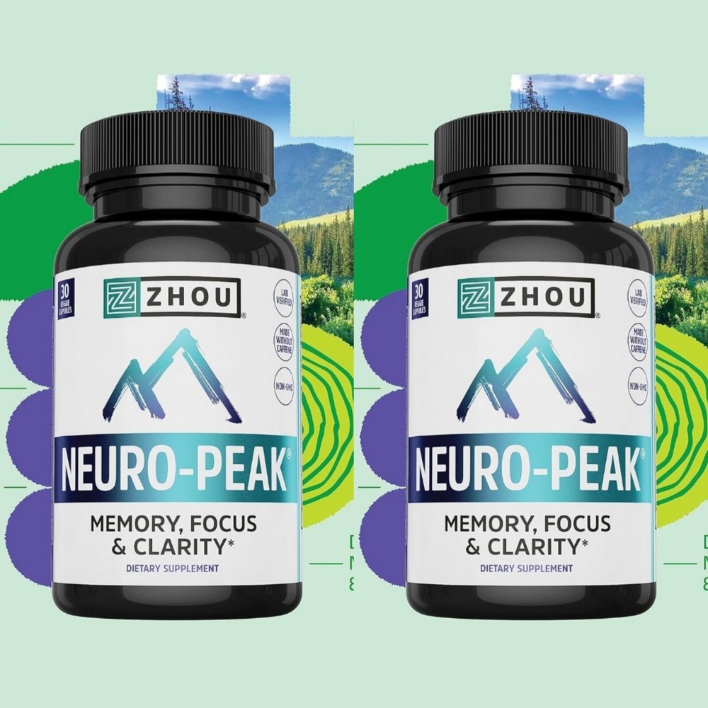 2 Zhou Neuro-Peak for Focus Clarity Dopamine Boost 60 Capsules