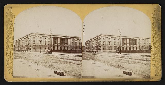 Photo:Washington DC Post Office Department 1870s Building Stereo View