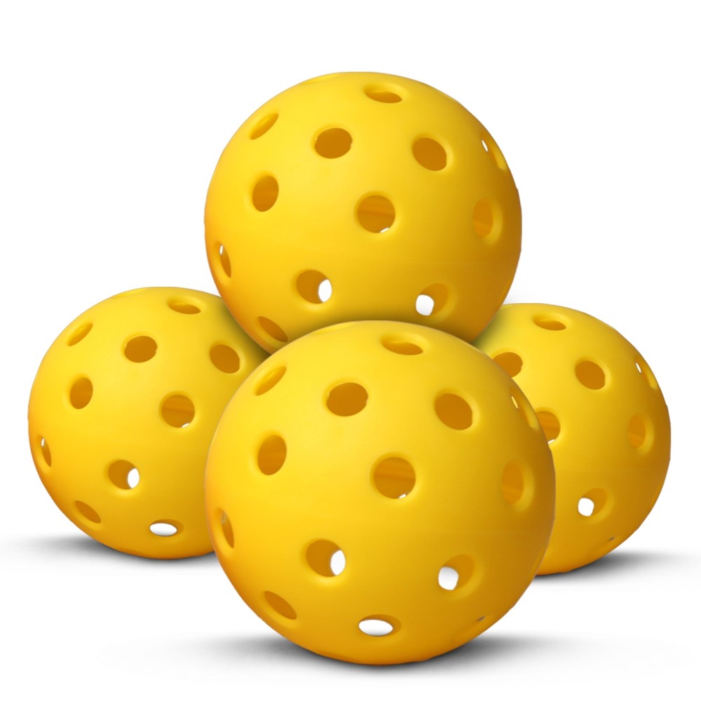 EcoNour pickleball Set of 4 | Outdoor - x40 pickleball balls - High Visibilit...