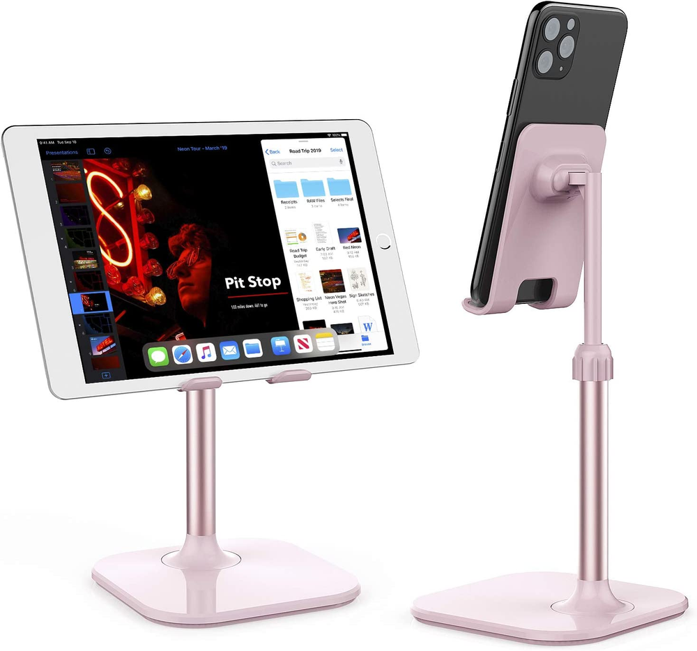 Adjustable Phone Stand for Desk Compatible with iPhone and More