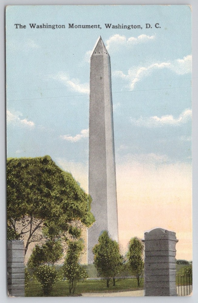 Washington Monument D.C. Early Postcard W.B. Garrison Inc. Unposted Landmark