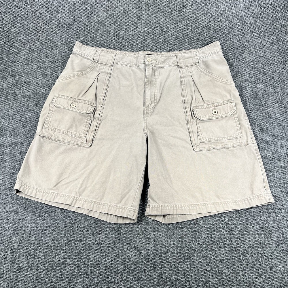 Cabela’s Cargo Shorts Men 38 Khaki Beige Utility Outdoor Hiking Workwear Pockets