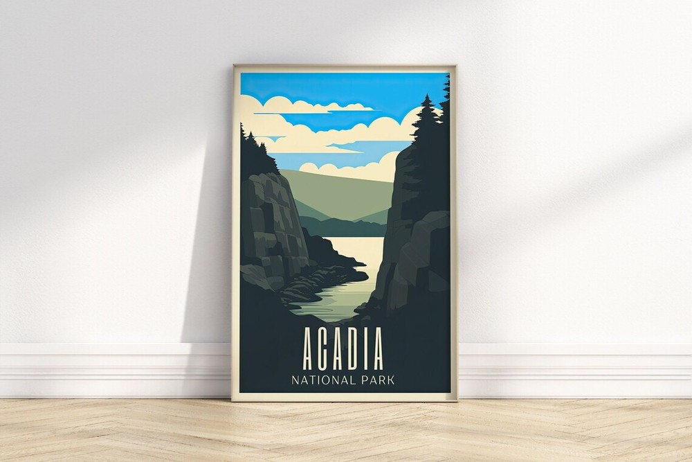 Acadia National Park Wall Art Poster Premium Quality Choose your Size-image