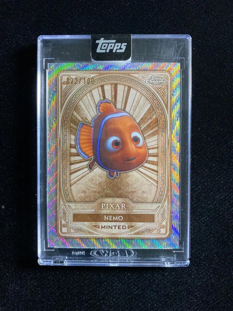2025 Topps Chrome Disney Minted Nemo 22/100 Bronze Wave Encased #3 OC53