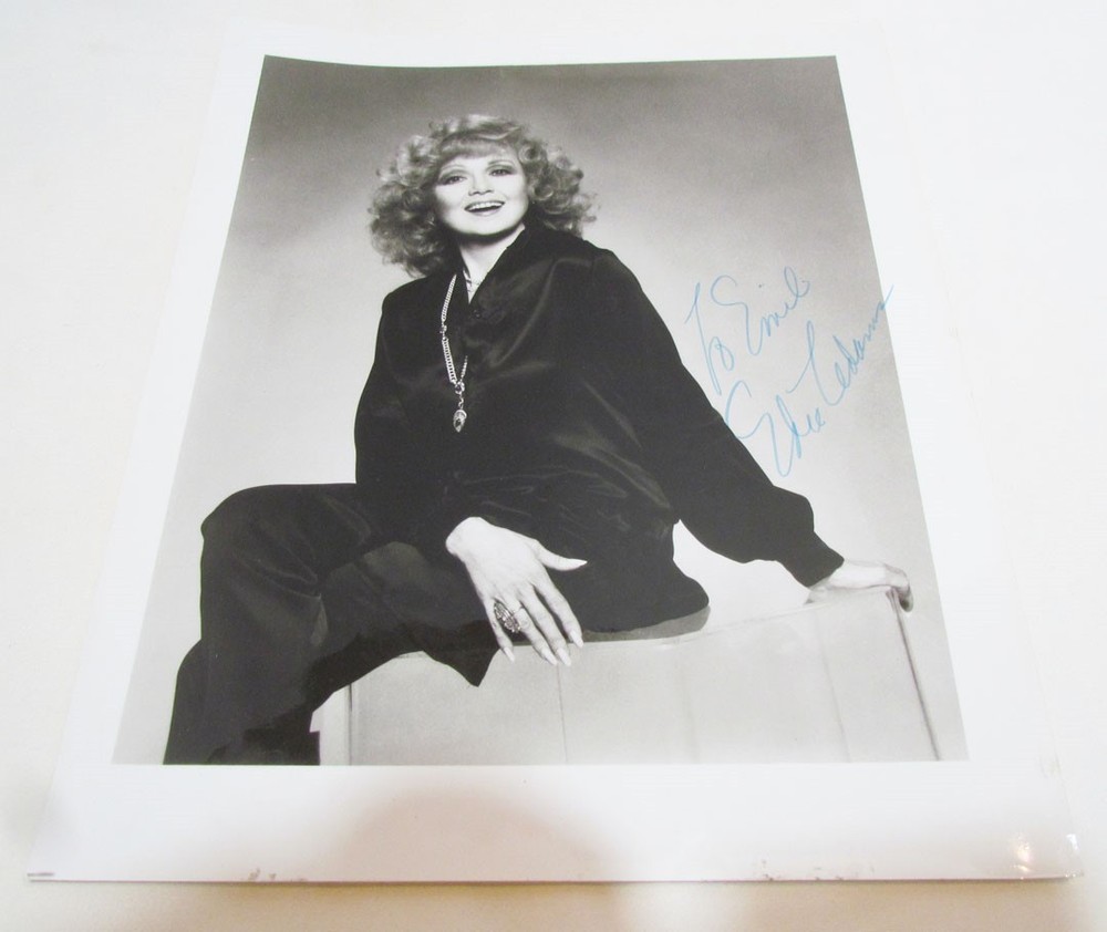 EDIE ADAMS VINTAGE AUTOGRAPHED SIGNED PHOTO B&W 8x10 ACTRESS COMEDIAN SINGER