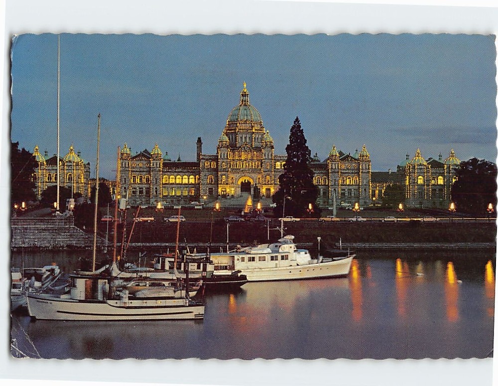 Postcard Parliament Buildings Victoria BC Canada