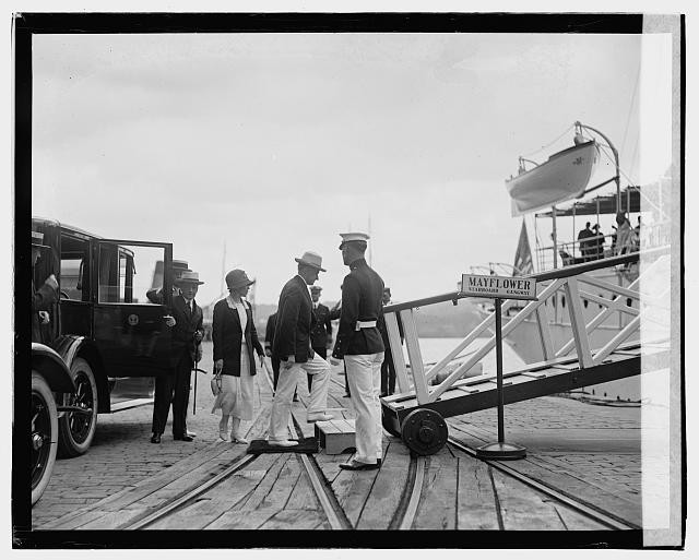 Photo:Coolidge on Mayflower, 9/8/23