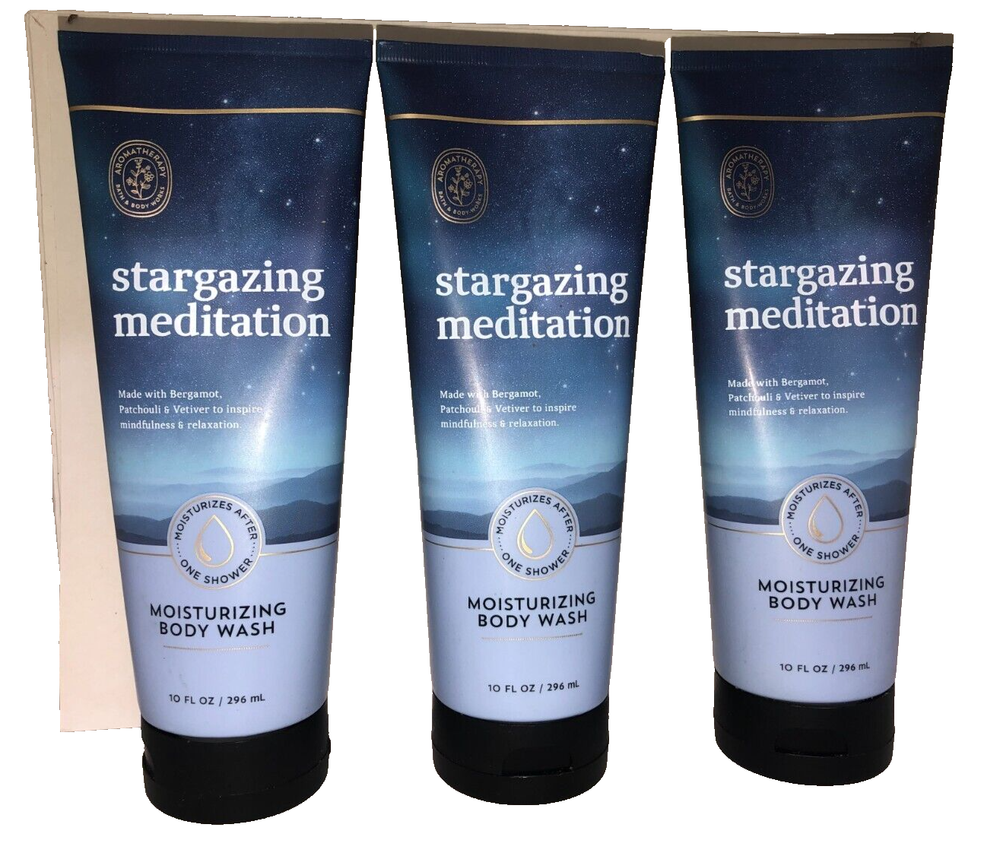 3 Bath & Body Works STARGAZING MEDITATION Moisturizing Body Wash Aromatherapy