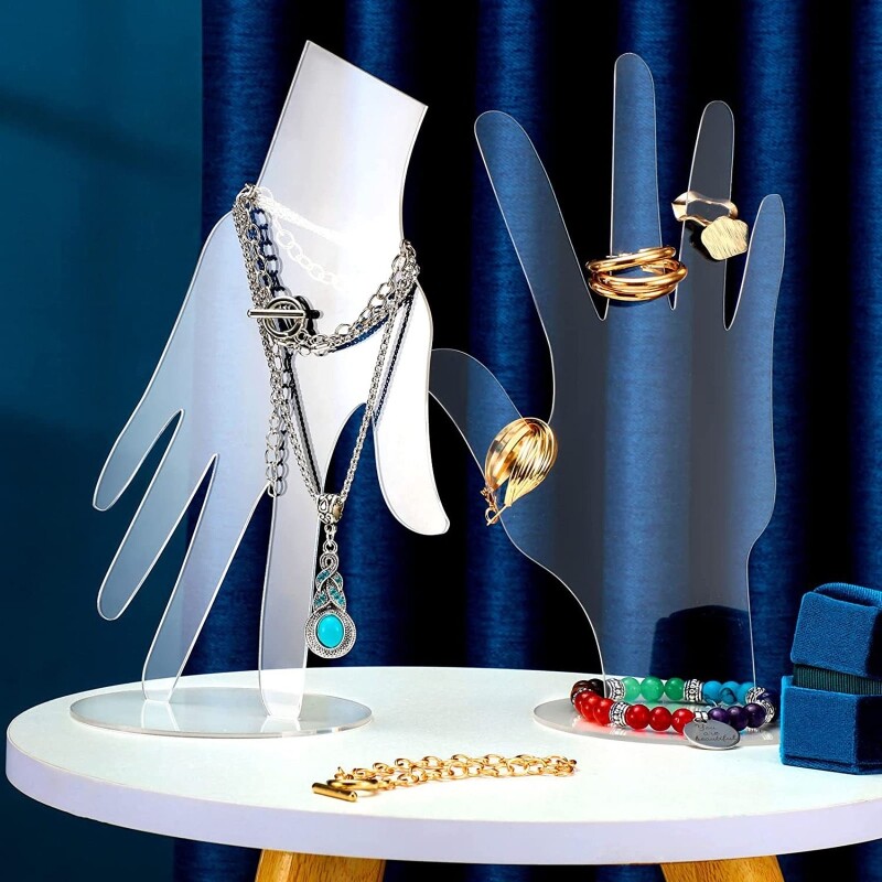 Fashion Hand Bracelet Ring Display Stand Hand Jewelry Display Holder Acrylic