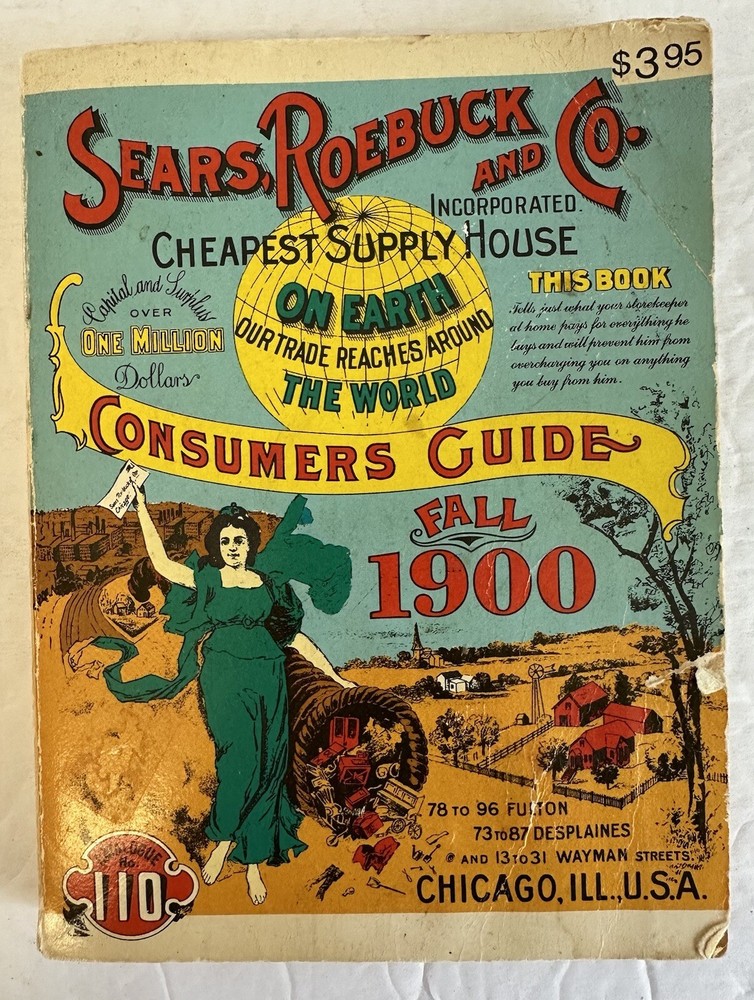 Vintage Sears Roebuck  And Co. Fall 1900 Consumers Guide Catalog 1970 Reprint