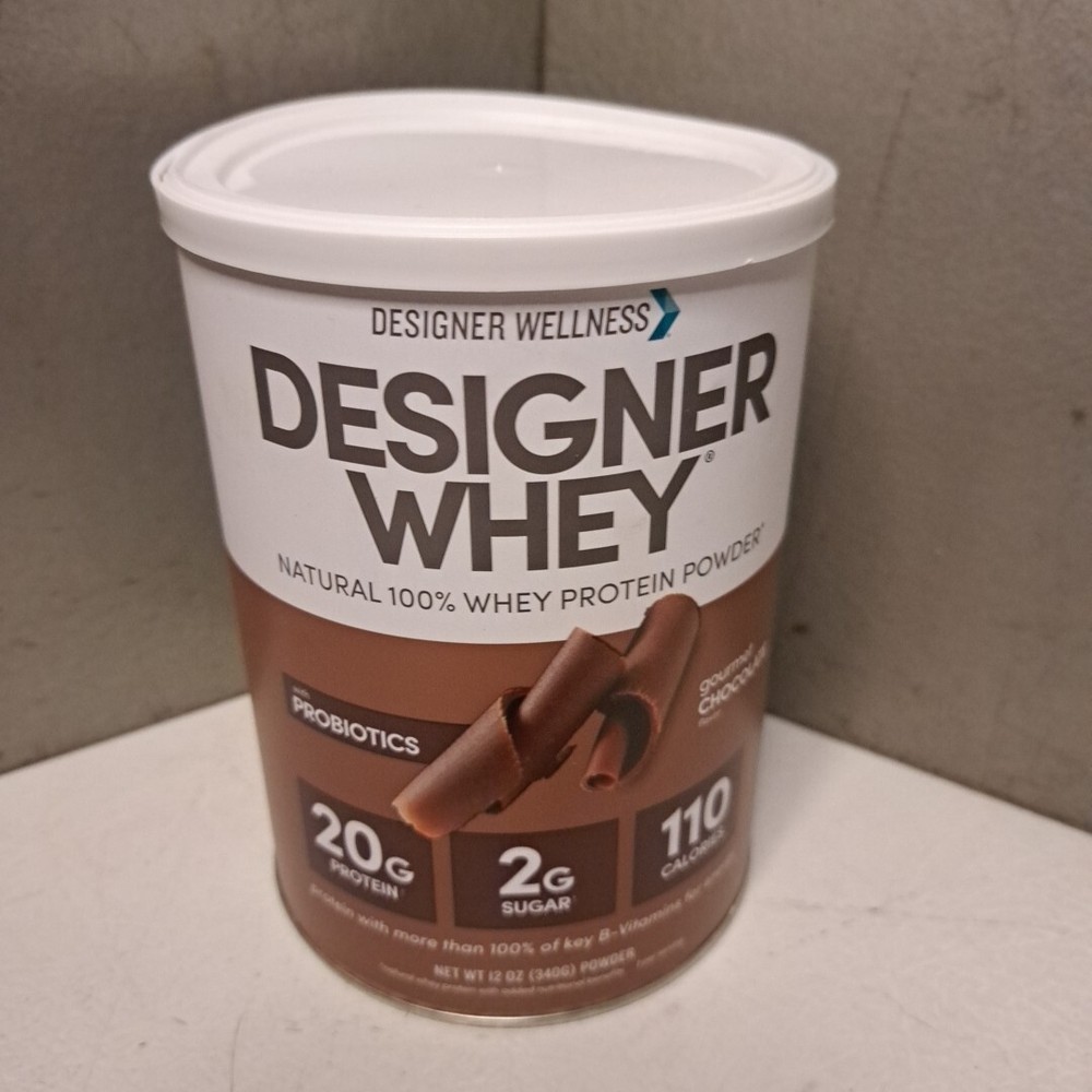 Designer Whey Protein Powder - Probiotic (Gourmet Chocolate Flavor) 12 oz - READ
