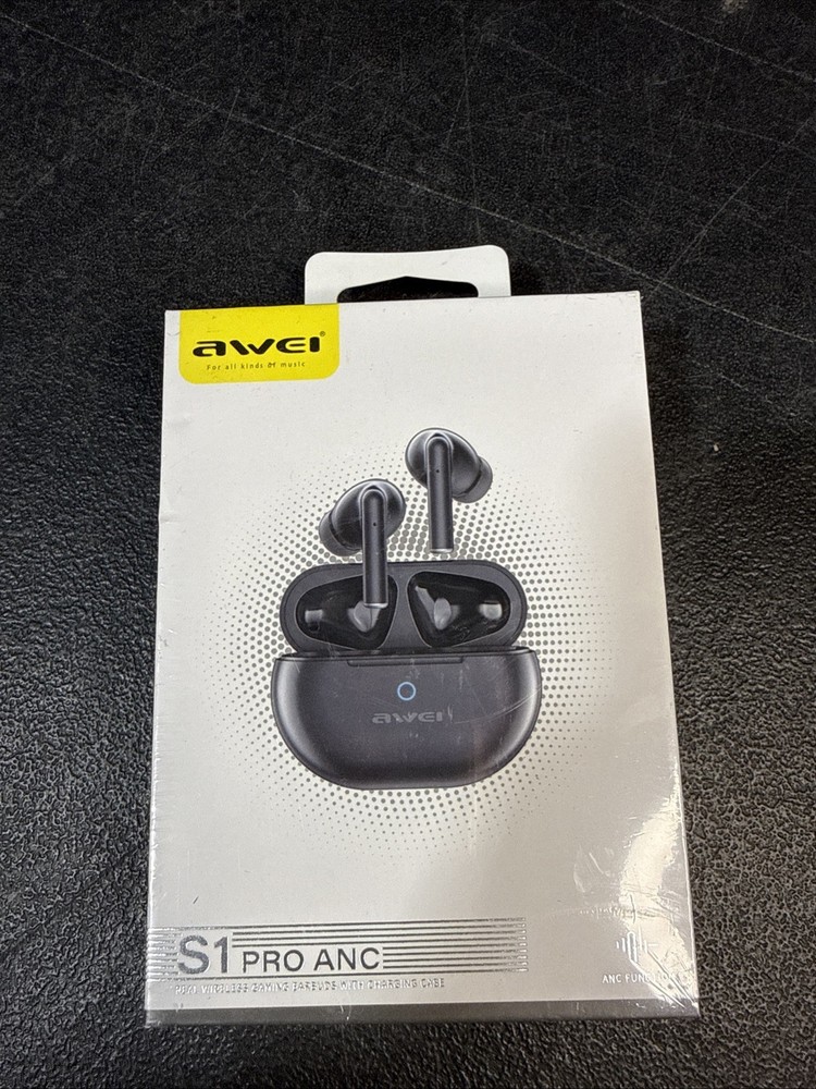 Awei S1 Pro Black ANC Function True Wireless Noise Cancelling Gaming Earbuds New