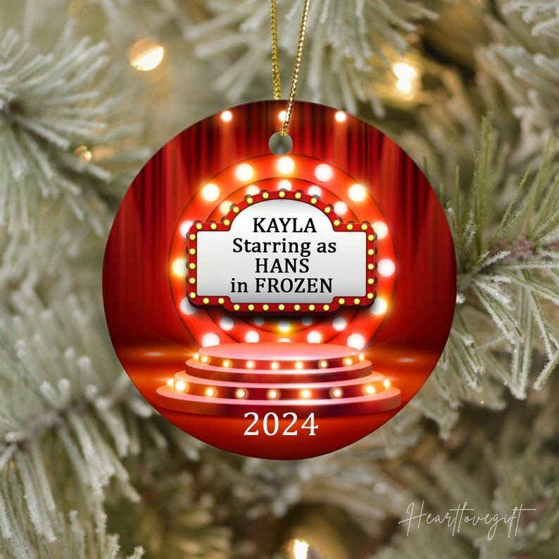 Theater ornament,Actor Actress Performer Christmas Ornament,Personalized Broa...