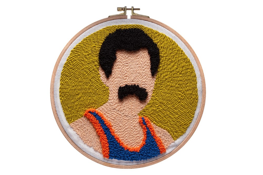 PUNCH NEEDLE Kit for Beginner, DYI Punch Needle Kit, Freddie Mercury Portrait