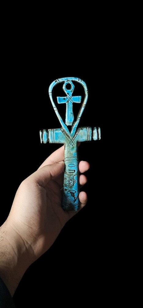 Ankh Key Protection Amulet made in Egypt from Stone , Handmade Key of Life