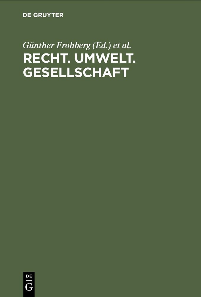 Recht. Umwelt. Gesellschaft (Hardback)Another great item from Rarewaves USA | Free delivery!