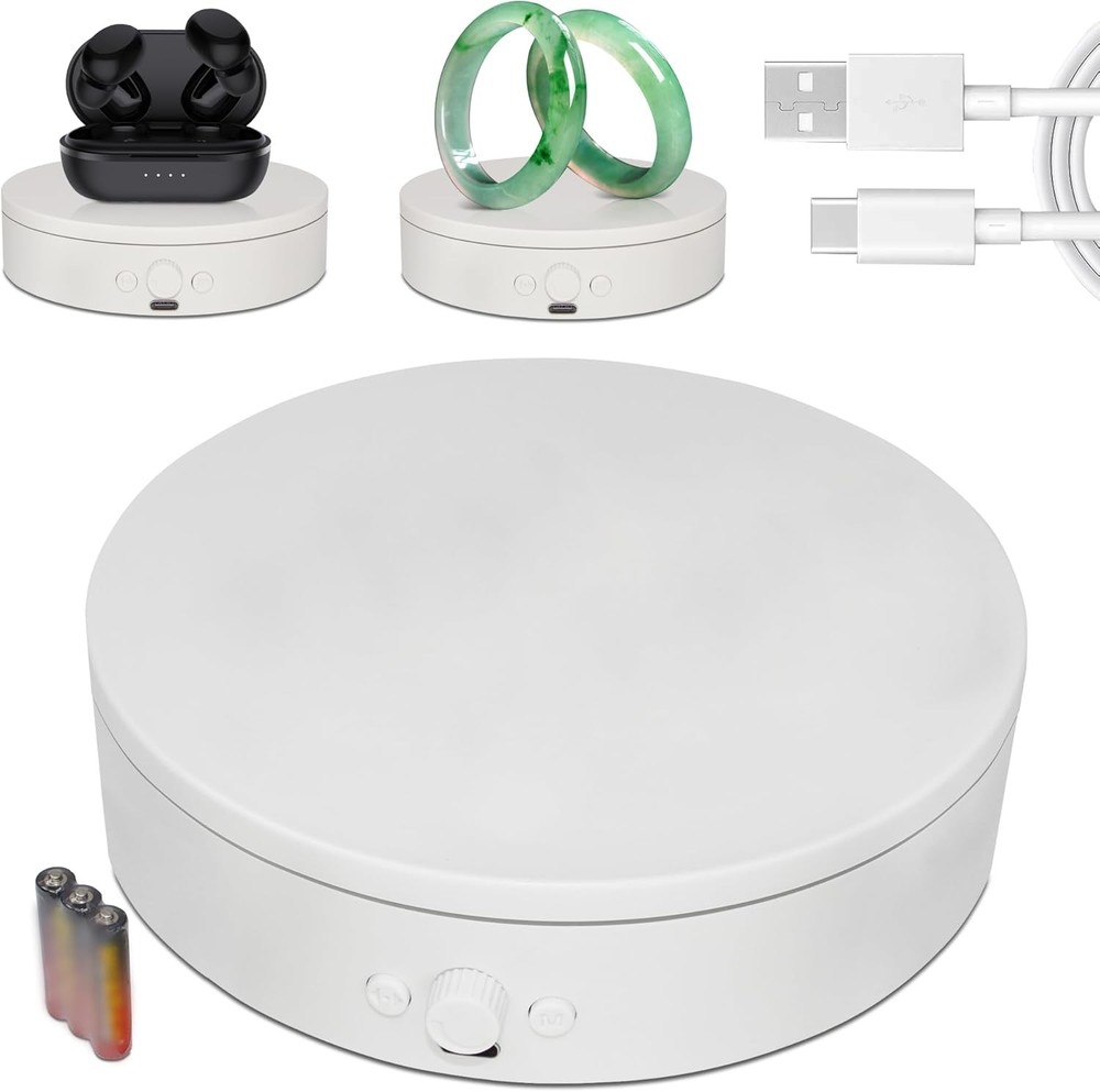 360 Degree Rotating USB Display Stand Motorized Adjustable Turntable