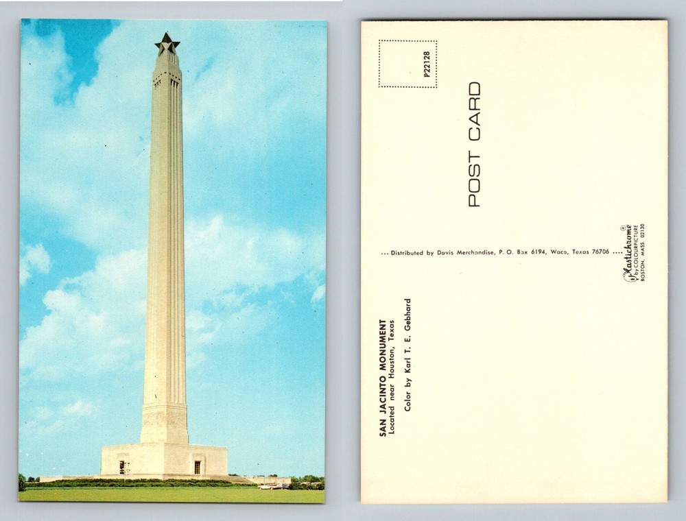 Houston, TX-Texas San Jacinto Monument Battle of Texas Memorial Vintage Postcard