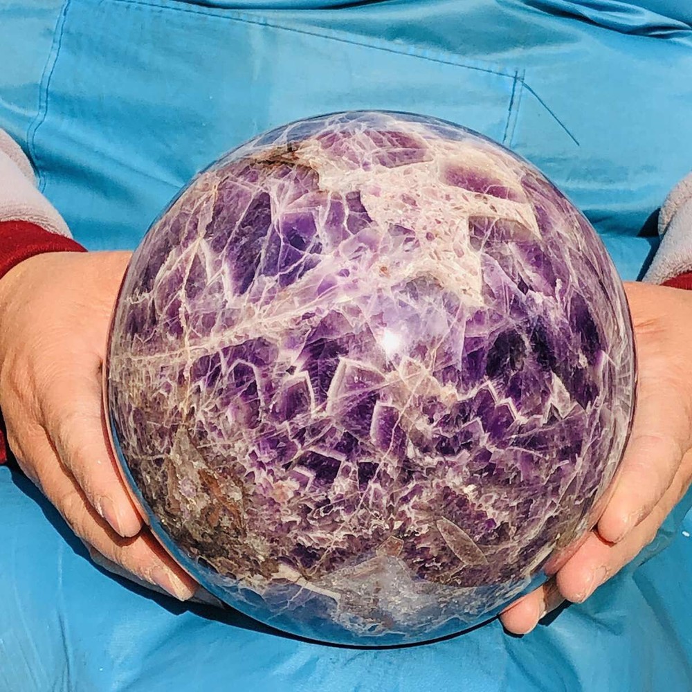 4500G Natural Amethyst Quartz Crystal Sphere Ball for Healing 3319