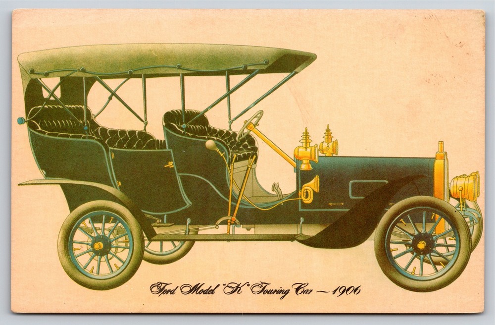 Cars~1906 Green Ford Model “K” Touring Car~Henry Ford Museum MI~Vintage Postcard