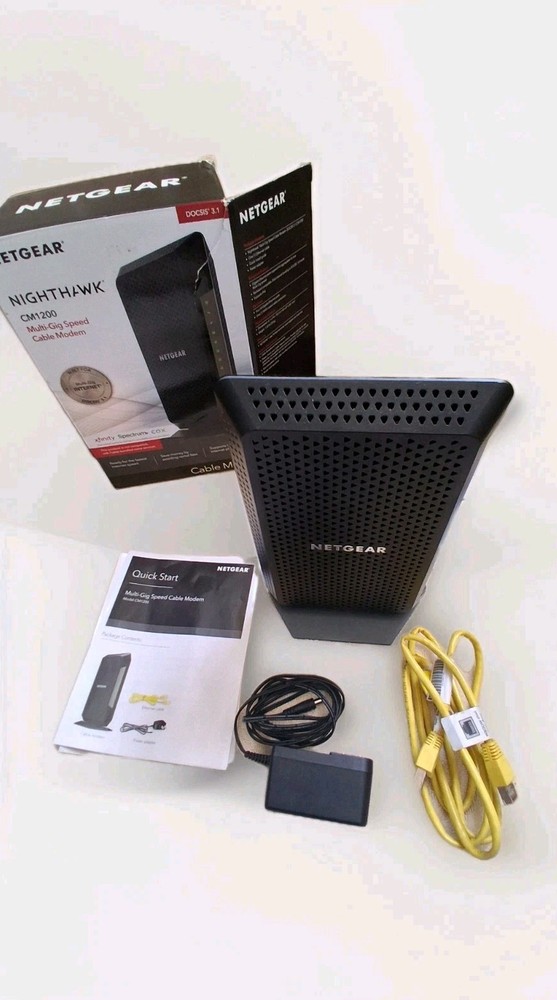 Netgear Nighthawk CM1200 DOCSIS 3.1 MultiGig Cable Modem Tested Xfinity Spectrum