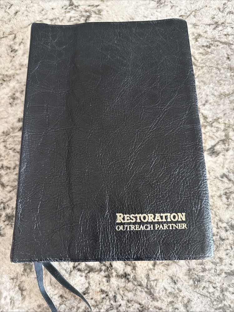 The Open Bible New American Standard Nelson Vintage Leather Black