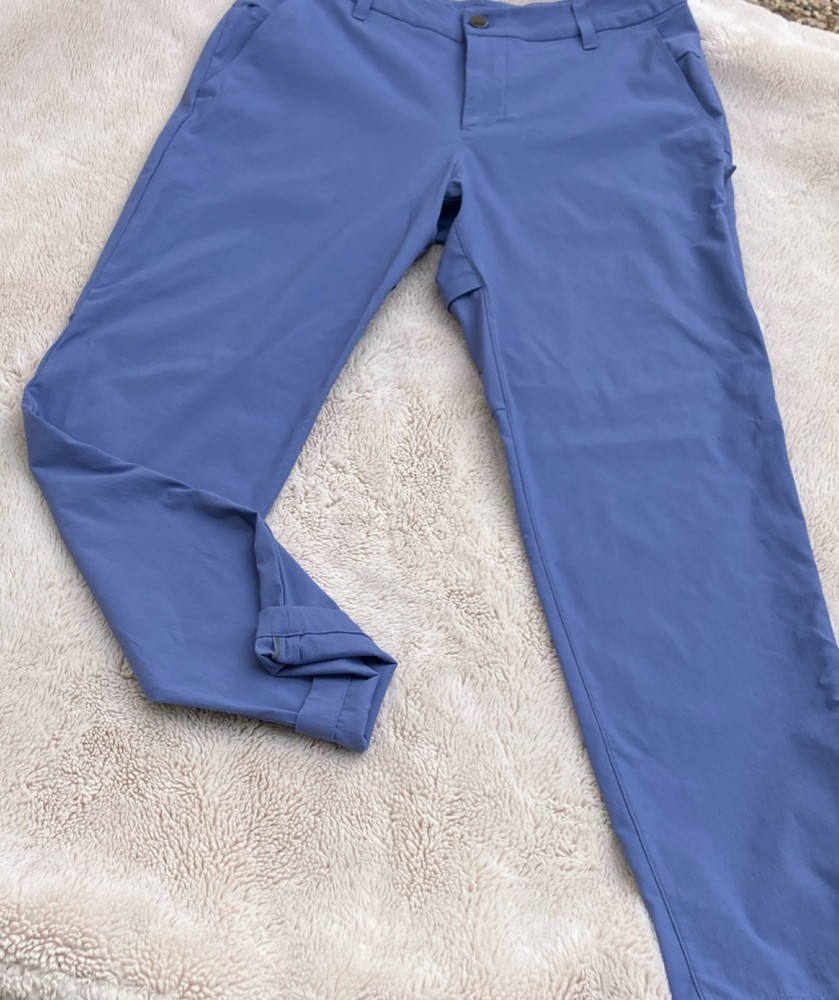 Lululemon Men's Blue Commission-Tapered Golf Pants Size 32 Nylon Stretch