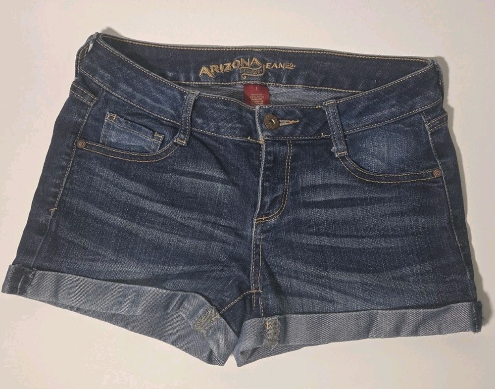 Arizona Jeans Women's Denim Jean Shorts Size 1 Medium Wash