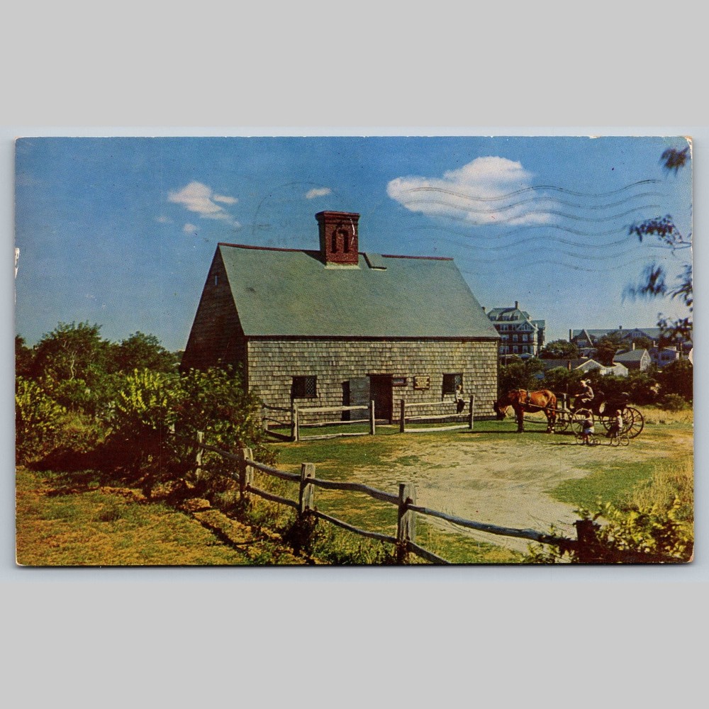 Postcard Nantucket's Oldest House Jethro Coffin House Massachusetts