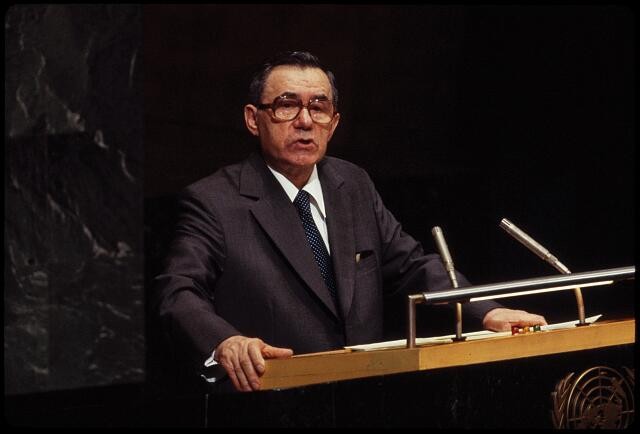 New York NY USA Andrei Gromyko 1977-1981 United Nations Podium Speech