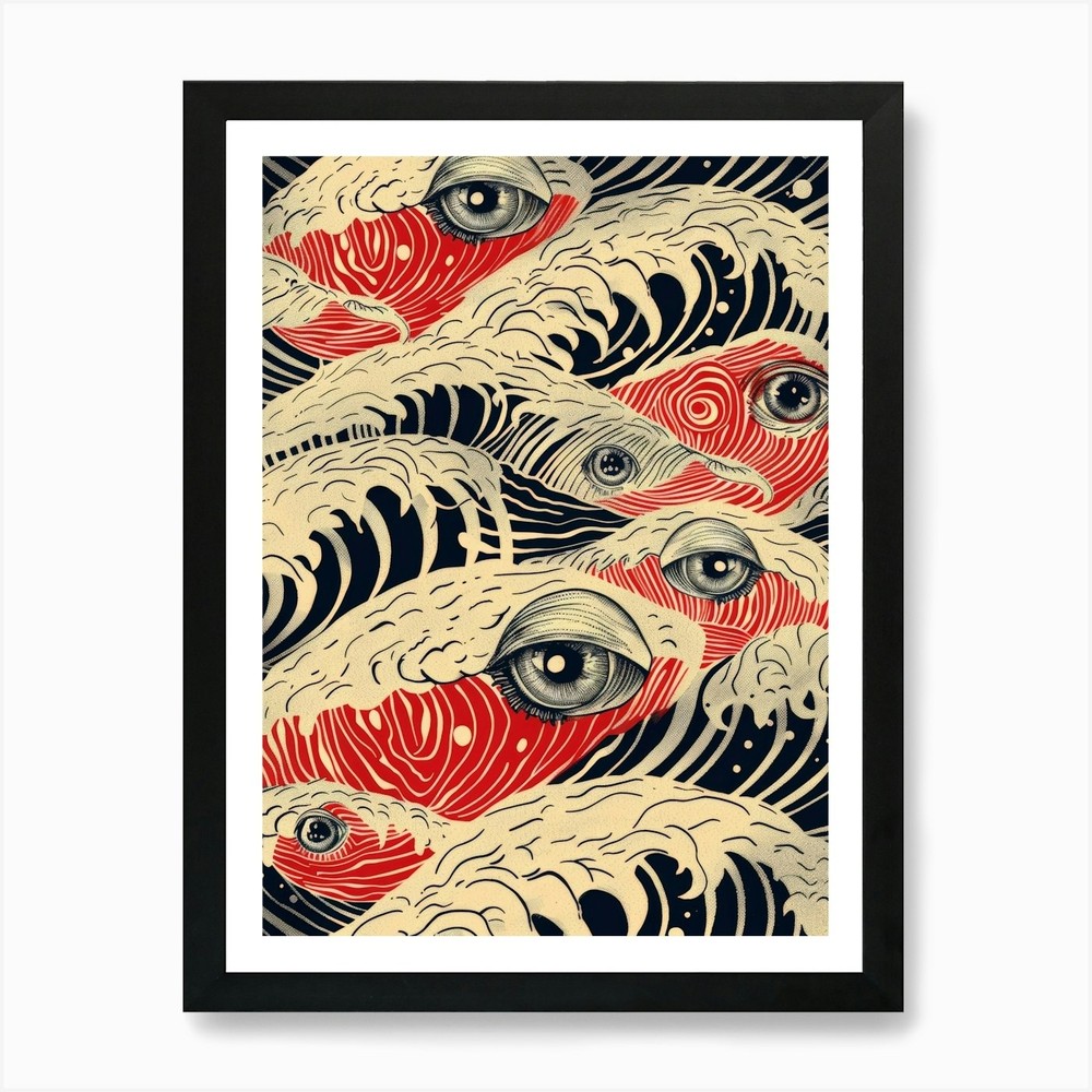 Eye Of The Fish Art Print Framed Wall Art Poster Canvas Print Picture