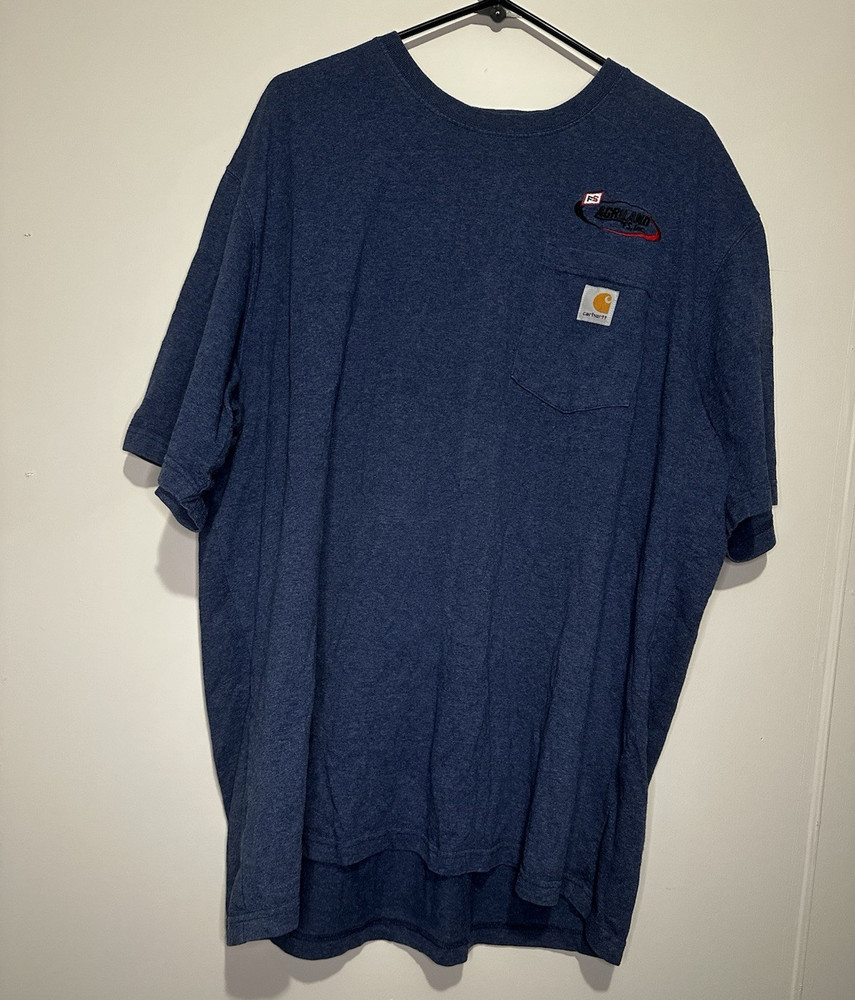 Carhartt Men's 2XL Original Fit Blue Pocket Logo Crew Neck Short Sleeve T-Shirt