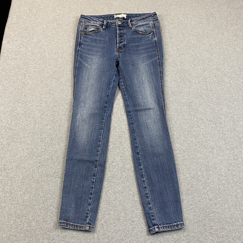 Free People Jeans Womens 27 28x27 Button Fly Skinny Denim Stretch Preppy City