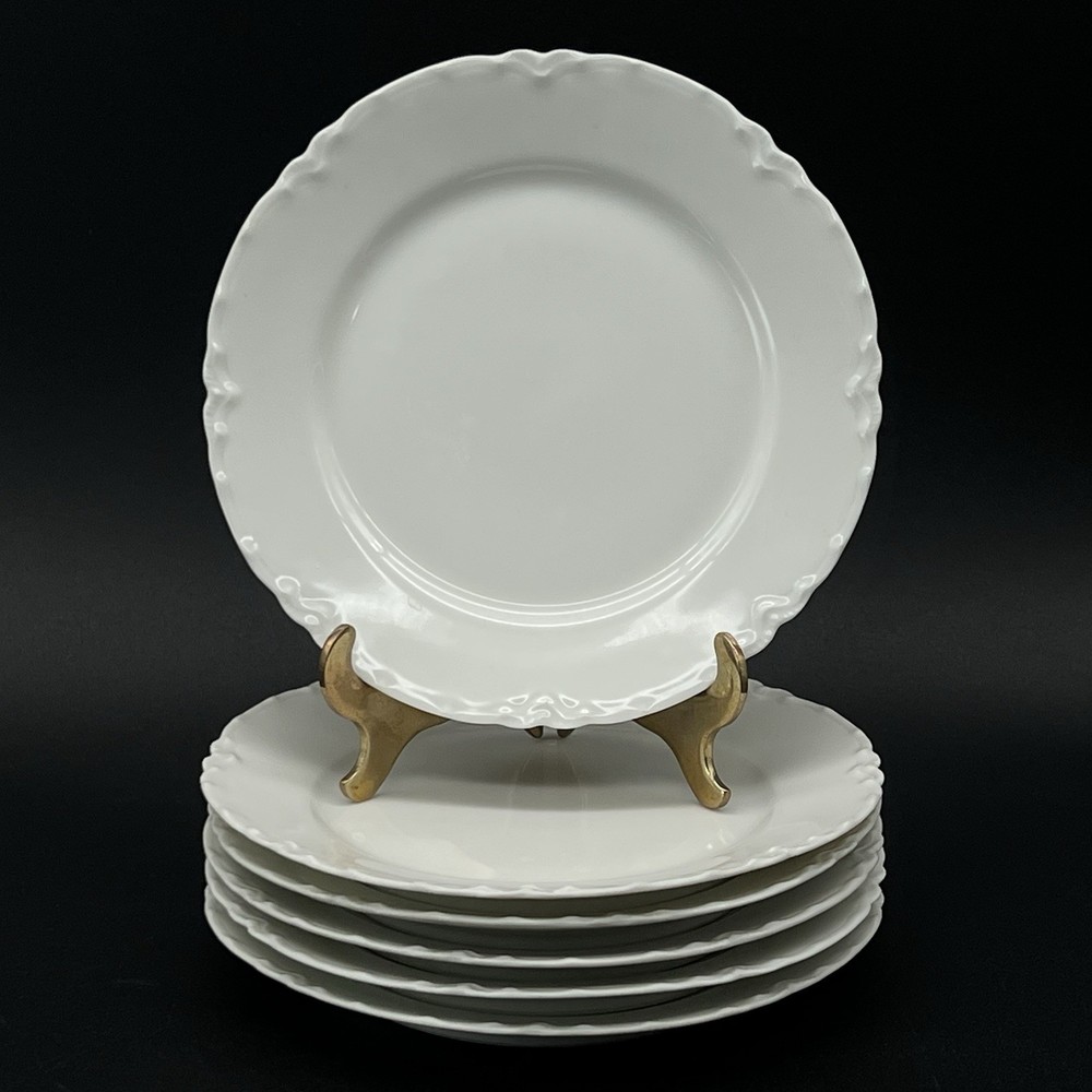 Vtg Haviland Ranson Set Of 6 Porcelain Bread And Butter Plates 6” France