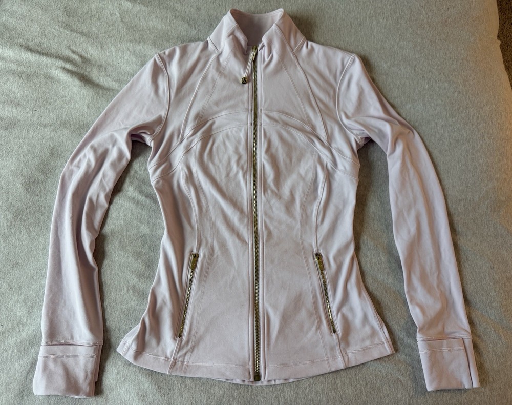 Lululemon Women's Define Jacket Size 6 Blush Pink Gold Hardware Full Zip Limited