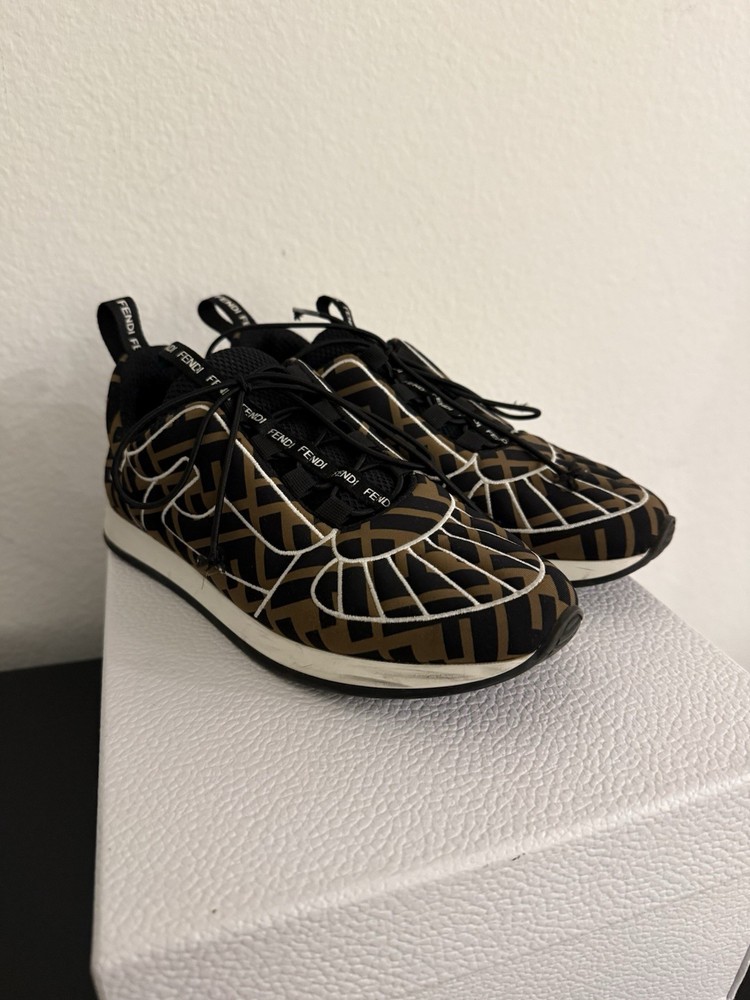 Fendi Monogram Sneakers, Size 36
