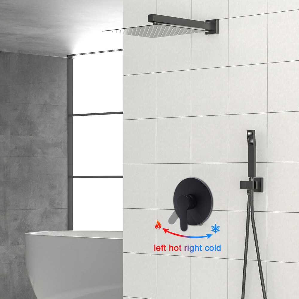 Wall Mount Shower Mixer Tap for Bathroom with Hot and Cold Water Control
