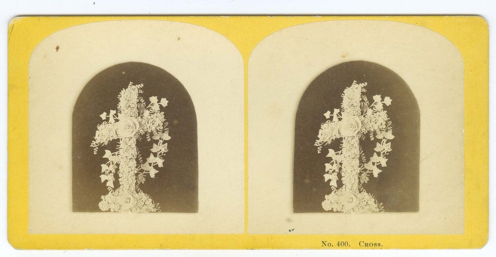 D1340~ NEW HAMPSHIRE – The Cross c.1860s Stereoview, Kilburn