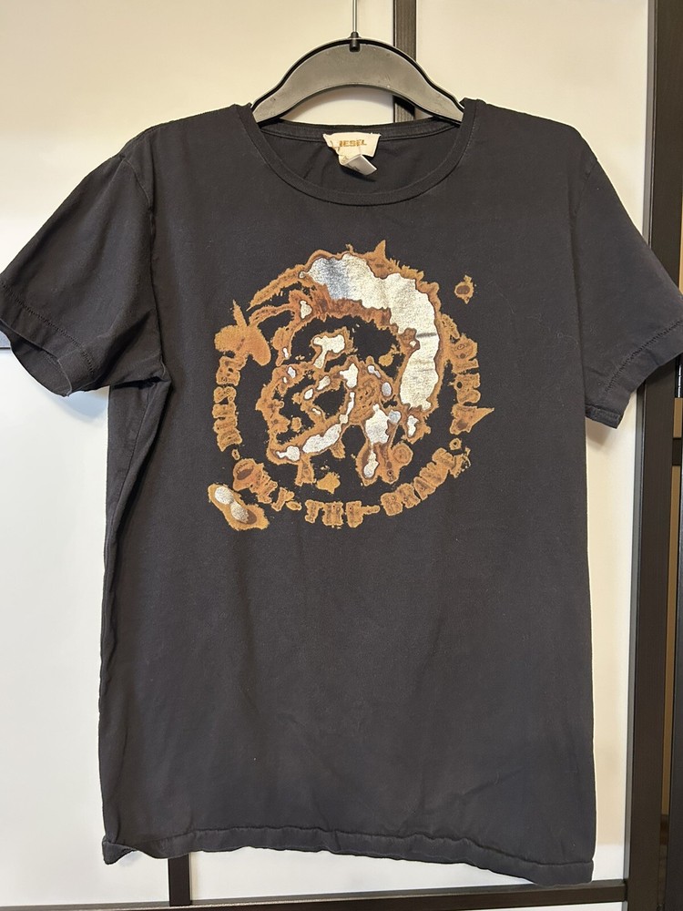 VINTAGE Diesel T Shirt Size M Graphic Black