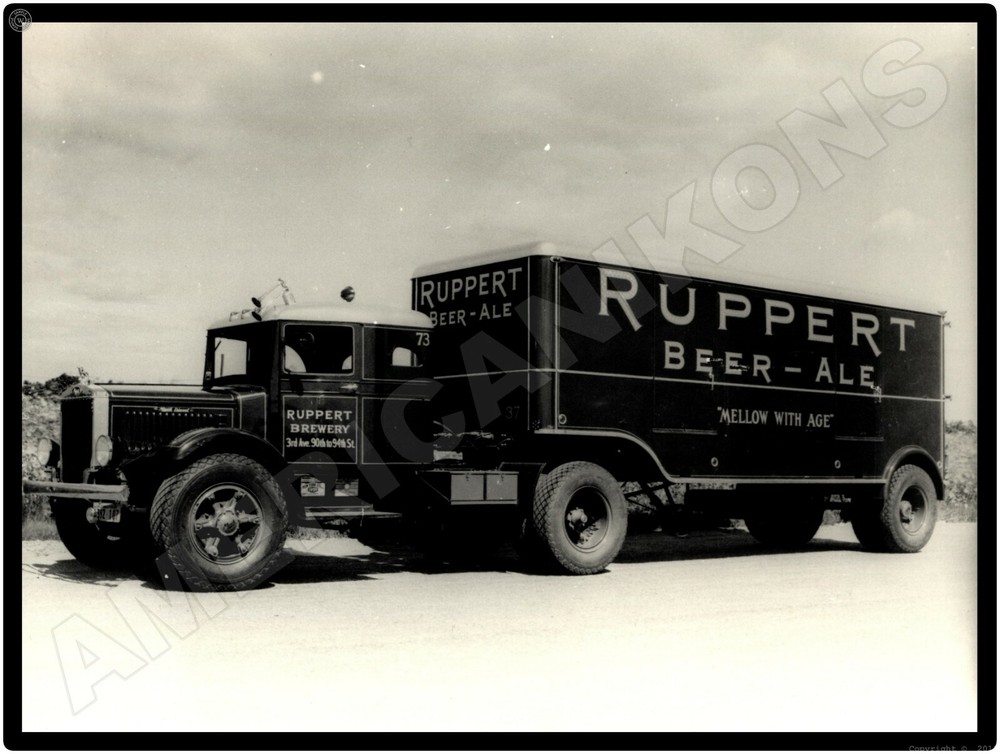 Mack Trucks New Metal Sign: Jacob Ruppert Brewery Truck New York City