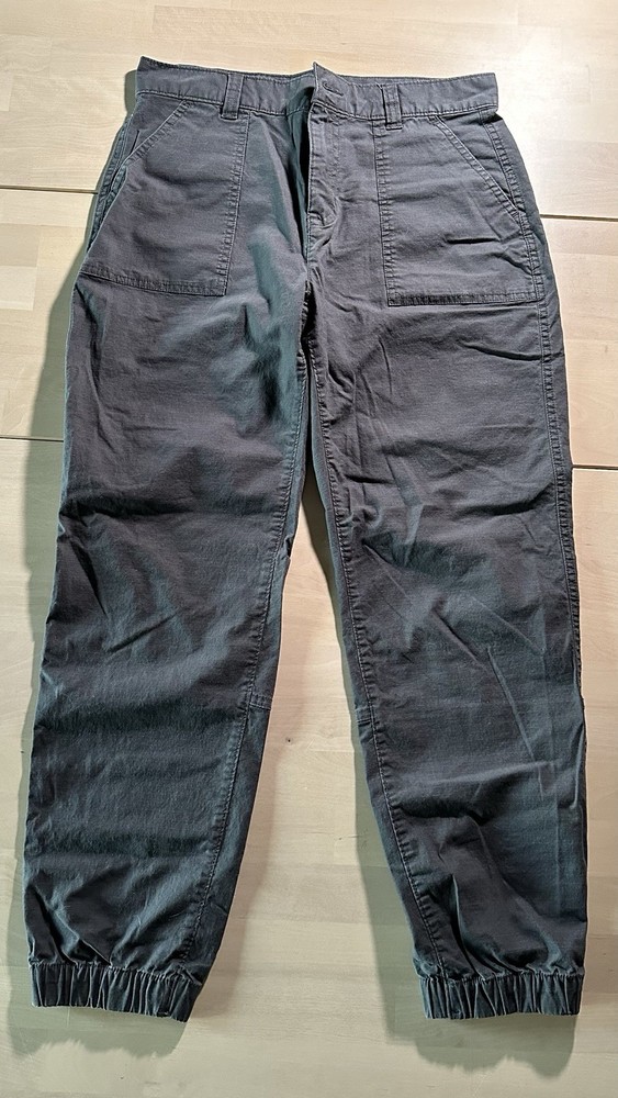 Eddie Bauer Women’s Gray Ripstop Cotton Cargo Pants Tapered Mid Rise Size 4
